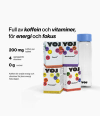 Alla smaker med 200 mg och flaska med blått lock