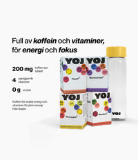 Alla smaker med 200 mg och flaska med gult lock