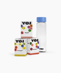 Alla smaker med 200 mg och flaska med blått lock