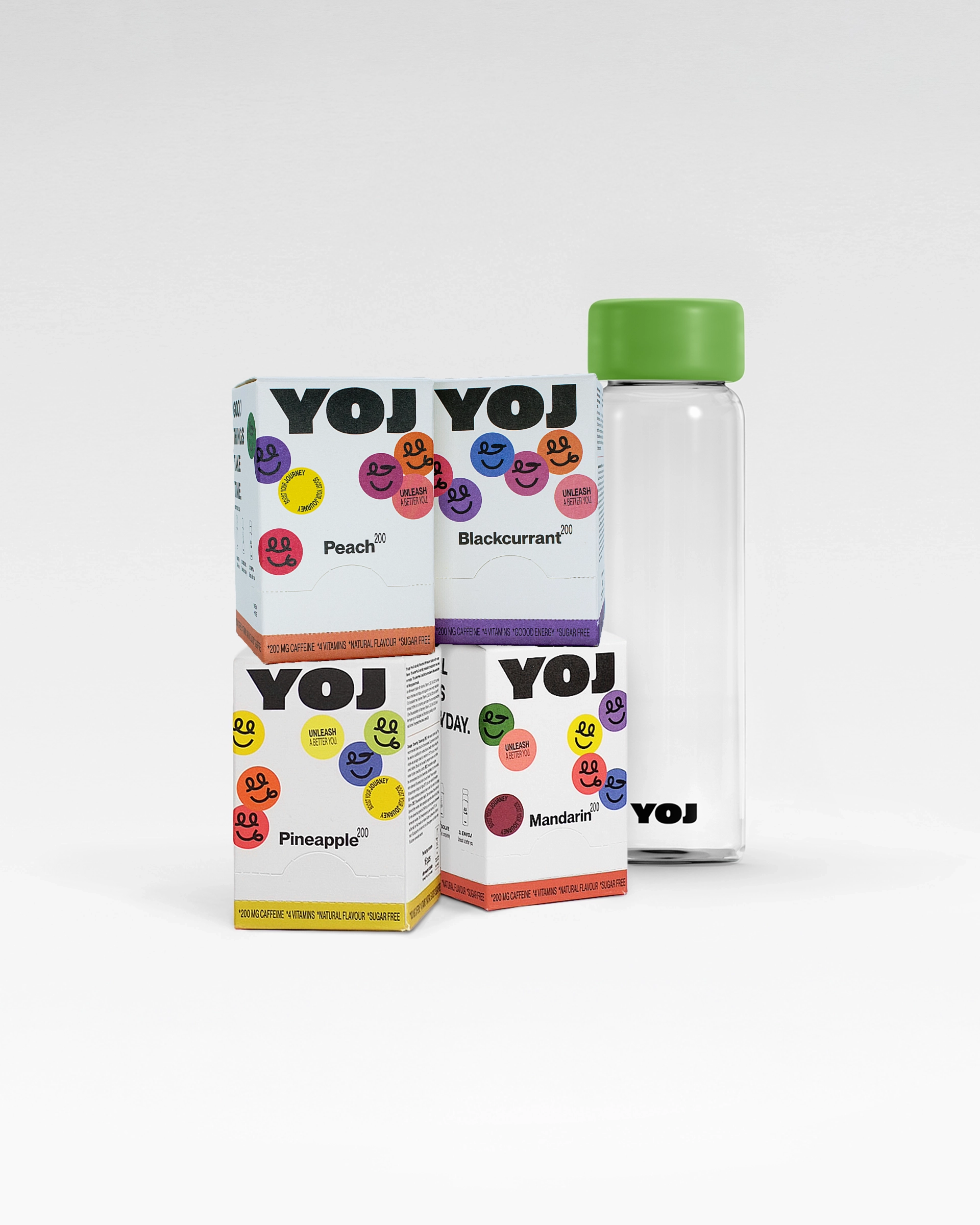 Alla smaker med 200 mg och flaska med grönt lock