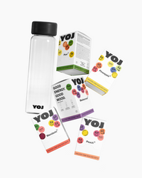 Alla smaker med 200 mg koffein och flaska med svart lock